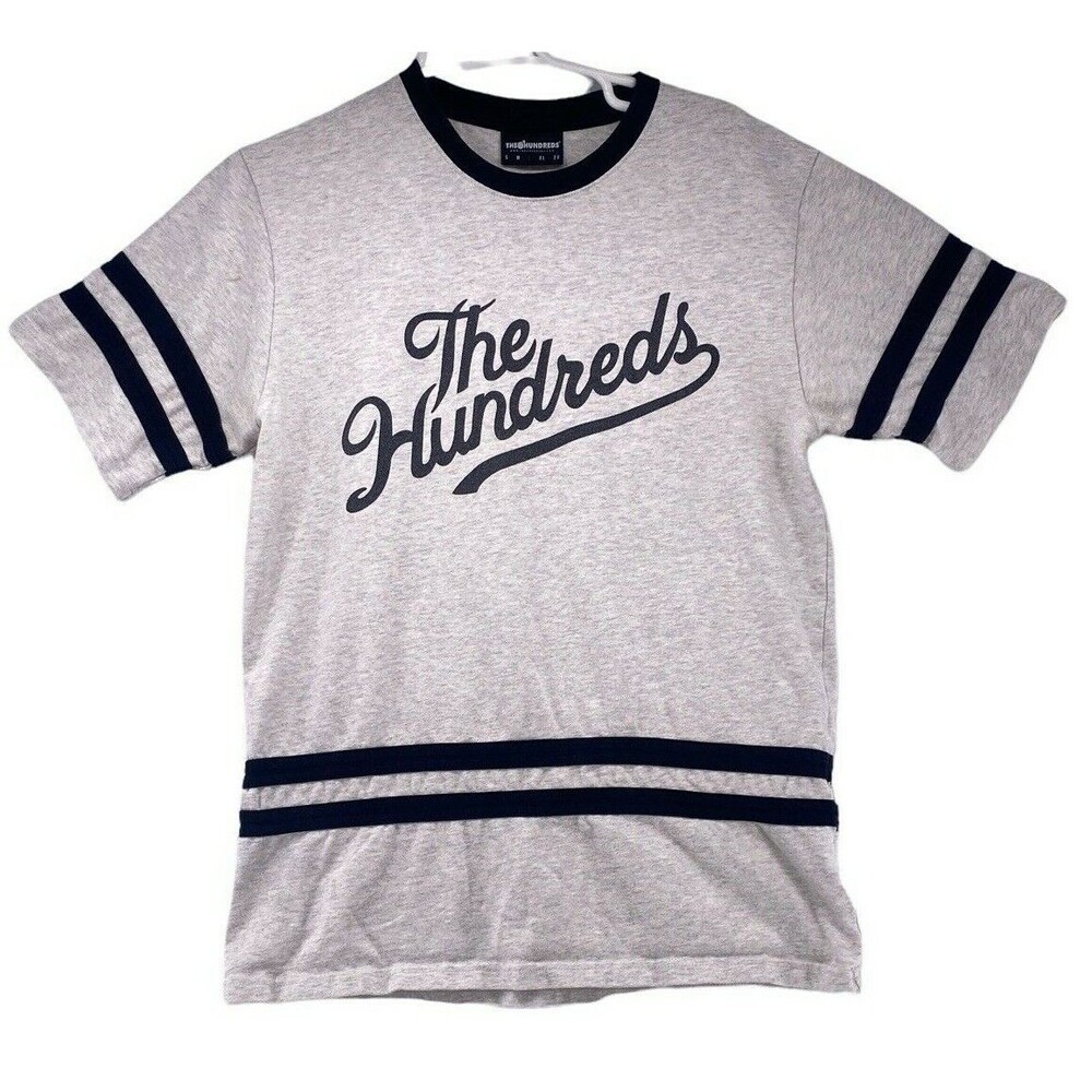 The Hundreds Mens Shirt Size Large Grey Short Sleeve Football Jersey 80